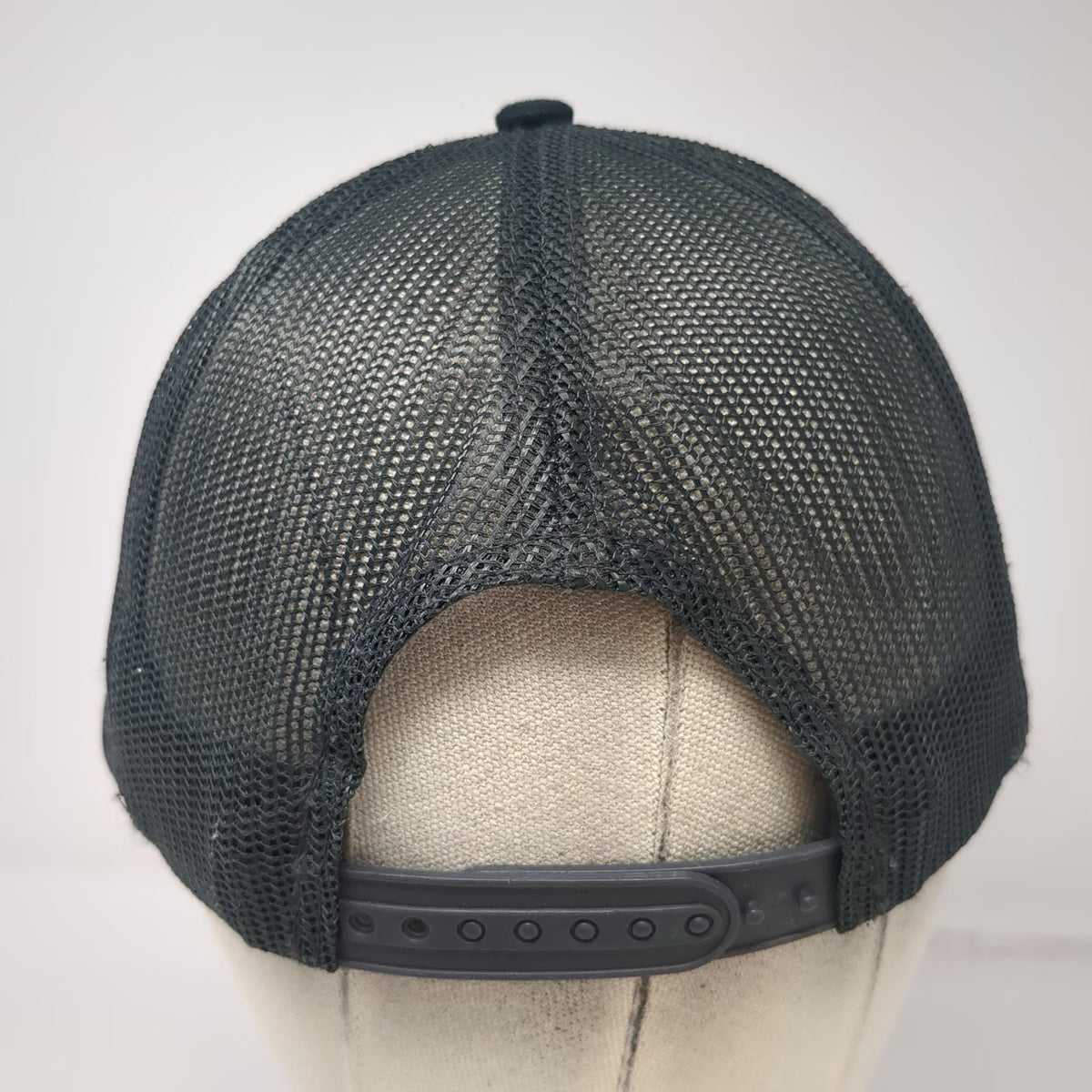 Port Authority Trucker Hat Black One Size Gem Meat Packing Co Logo Mesh Snapback
