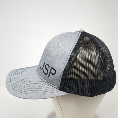 JSP Snapback Mesh Back Trucker Hat Gray One Size Port Authority 6 Panel