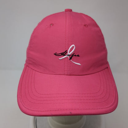 Hope Pink Ribbon Strapback Hat Pink One Size Adjustable 6 Panel Wilson