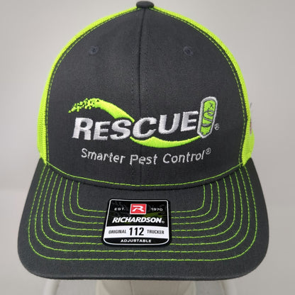 Richardson Trucker Hat Gray Yellow One Size Smarter Pest Control American Flag