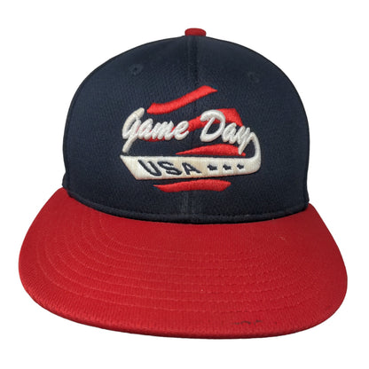 Richardson Men's Fitted Hat Blue Red Size XS-S PTS40 Disney Team Game Day USA