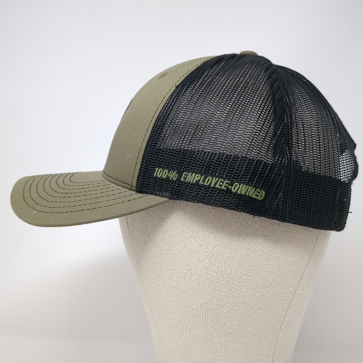 Parsons Trucker Hat Green Black One Size Mesh Back Snapback Employee Owned