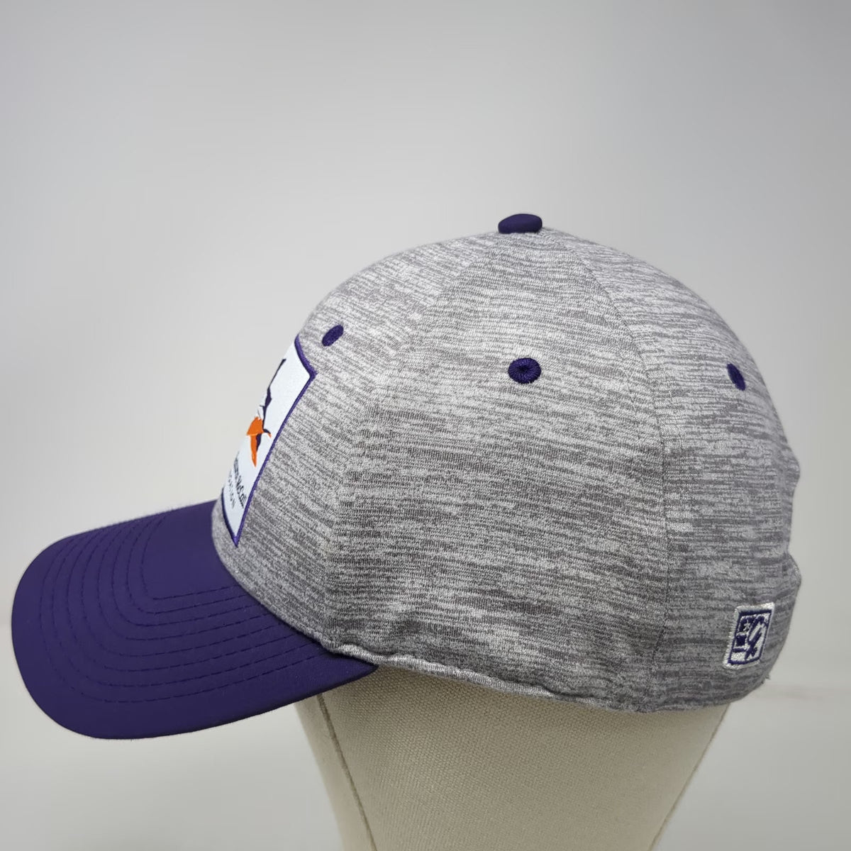 The Game Snapback Gray Purple One Size Family Foundation Tank Logo Patch Hat