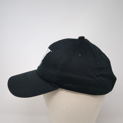 The YMCA Logo Strapback Hat Black One Size Embroidered Outdoor Cap