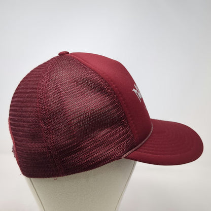 Trucker Hat Red One Size Memories Cafe Enfield CT Music Note Snapback Mesh Foam