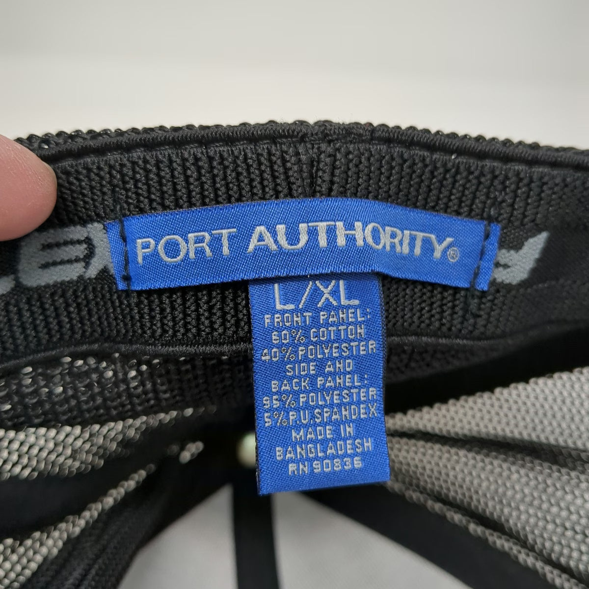Port Authority Baseball Cap Black XL YMC Mechanical Contractor Flexfit Mesh Hat