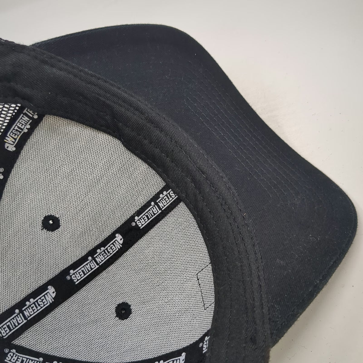 Western Trailers Trucker Hat Black One Size Mesh Back Snapback Patch Logo Cap