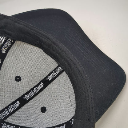 Western Trailers Trucker Hat Black One Size Mesh Back Snapback Patch Logo Cap