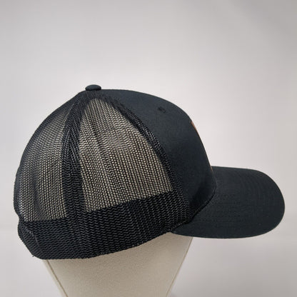 PD Idaho Snapback Trucker Hat Black One Size Adjustable Mesh Back Richardson