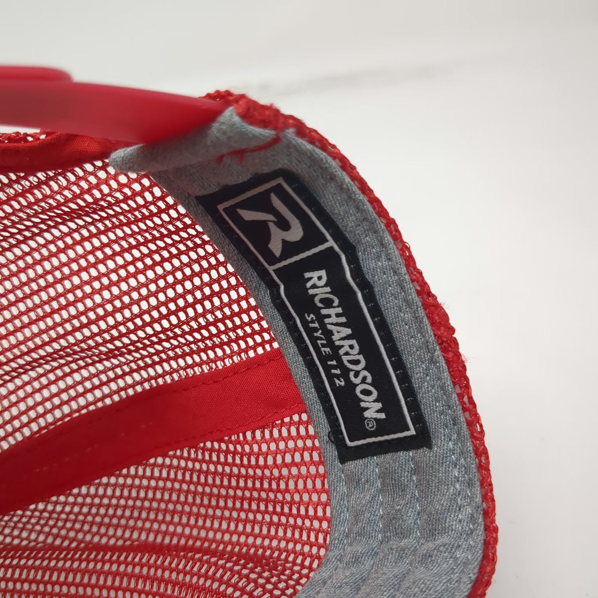 Richardson Trucker Hat Gray Red One Size Duck Dynasty Logo Mesh Snapback 112 Hat