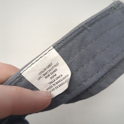 Unbranded Slideback Visor Hat Gray One Size Solid Adjustable Blank