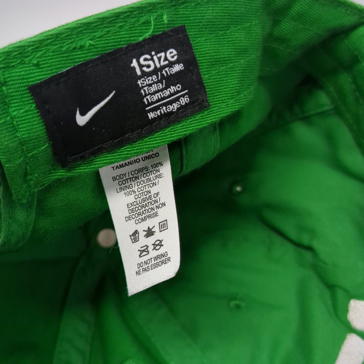 Nike Green One Size Baseball Cap Heritage 86 Slideback Embroidered BVA Logo hat