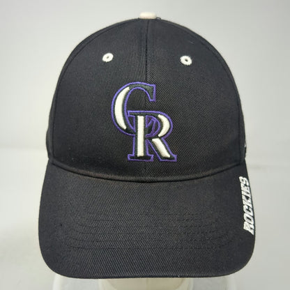 '47 MLB Colorado Rockies Baseball Cap Black Purple White One Size Strapback Hat