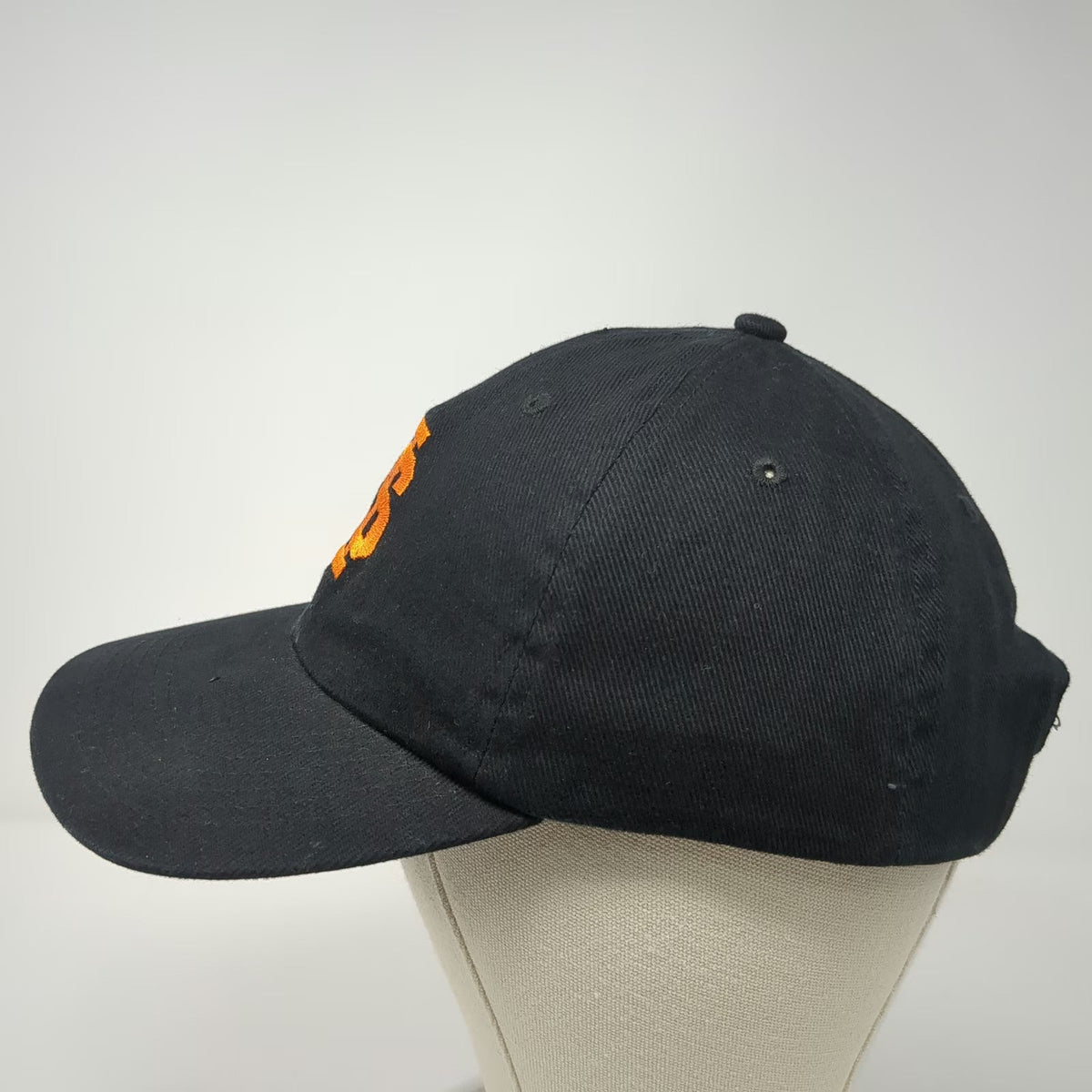 Chef Works Baseball Cap Hat Black Orange One Size SI Logo Embroidered Slideback