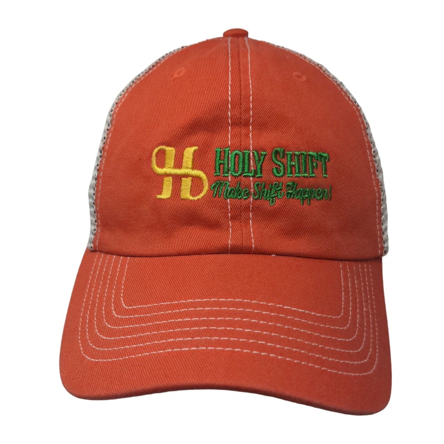 Holy Shift Make Shift Happen Snapback Hat Orange OSFA '47 Brand Mesh Back