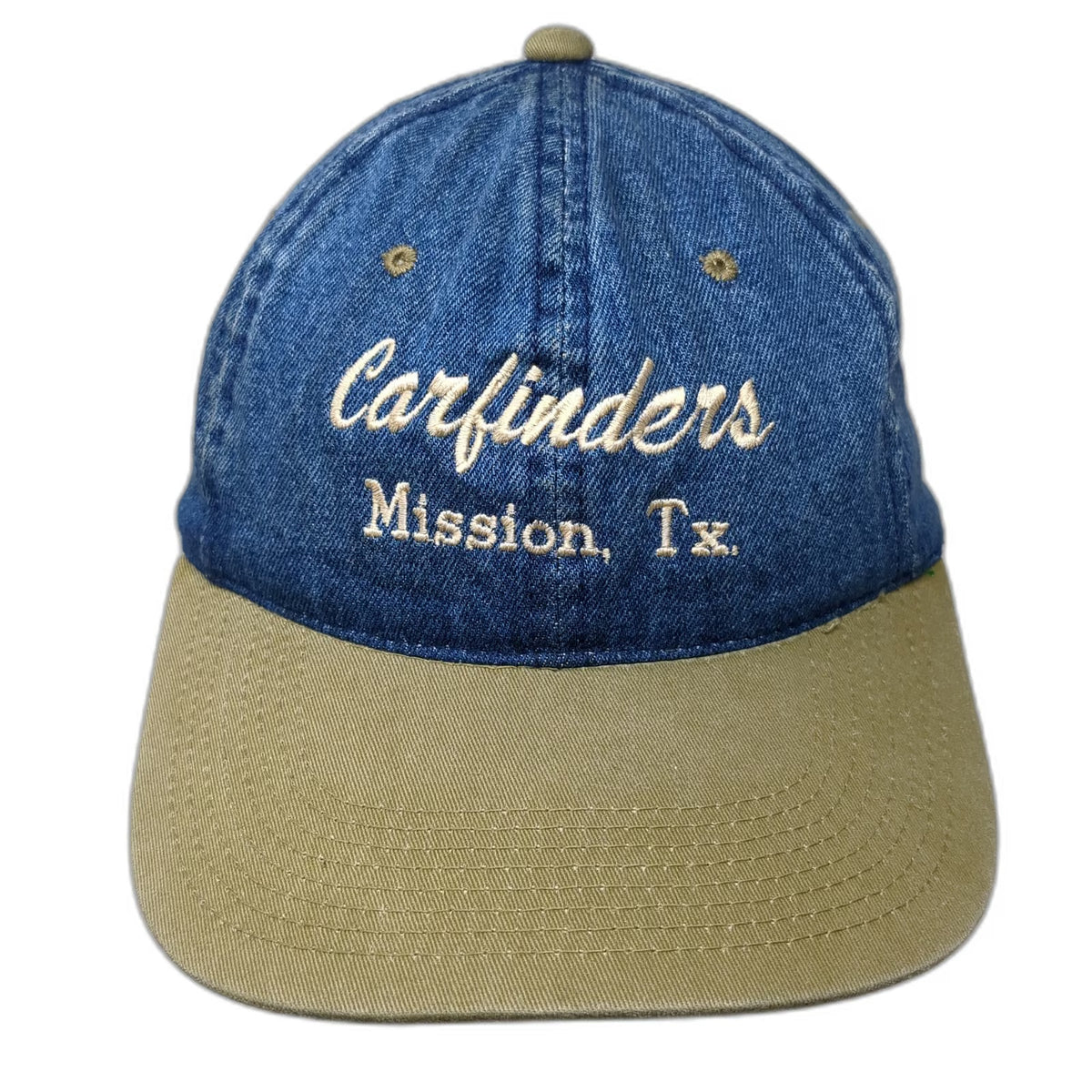 YoungAn Baseball Cap Blue Beige One Size Carfinders Mission Tx Strapback Hat