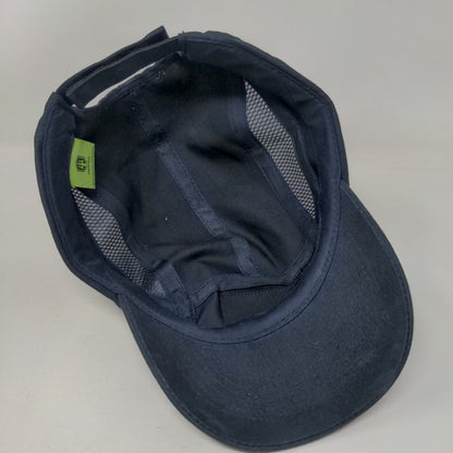 Green Devil Strapback Hat Blue One Size Adjustable Solid Mesh Trim