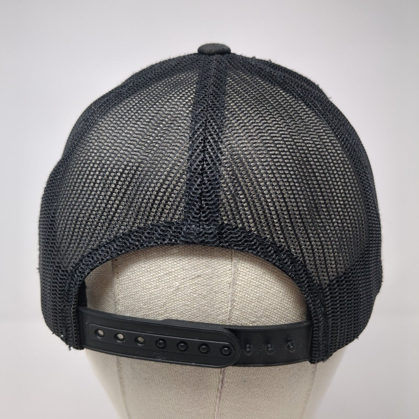 The Classics Yupoong Snapback Hat Black One Size Adjustable Mesh Back Blank