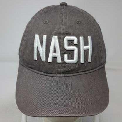 The NASH Collection Baseball Cap Gray One Size Embroidery Slideback Curved Hat