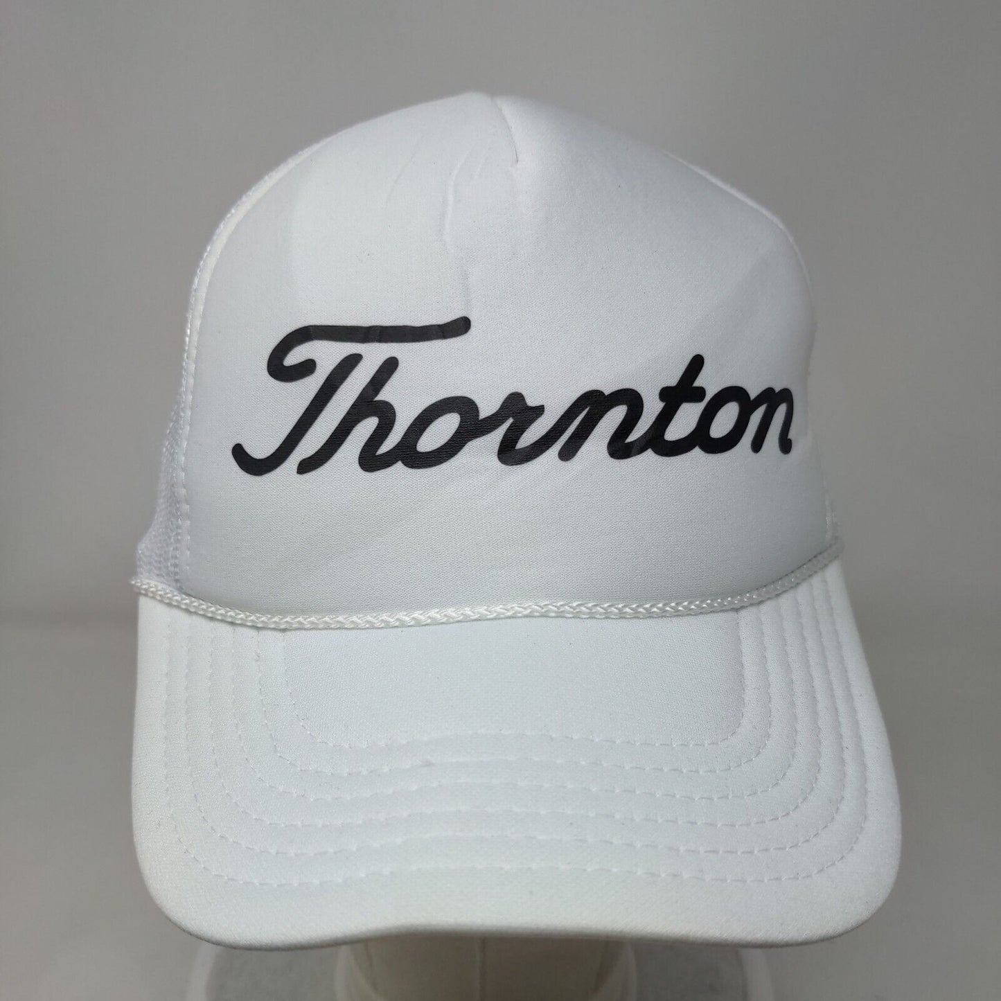 Thornton Snapback Trucker Hat White One Size Adjustable Mesh Back Rope Otto
