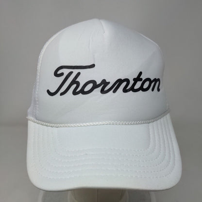 Thornton Snapback Trucker Hat White One Size Adjustable Mesh Back Rope Otto