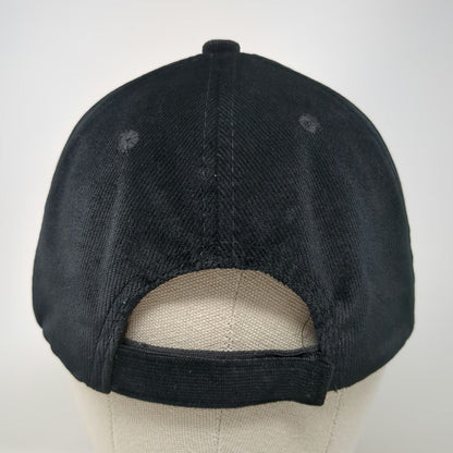 Black Baseball Cap One Size Corduroy Tiger Patch Studded Brim Hat Rhinestones