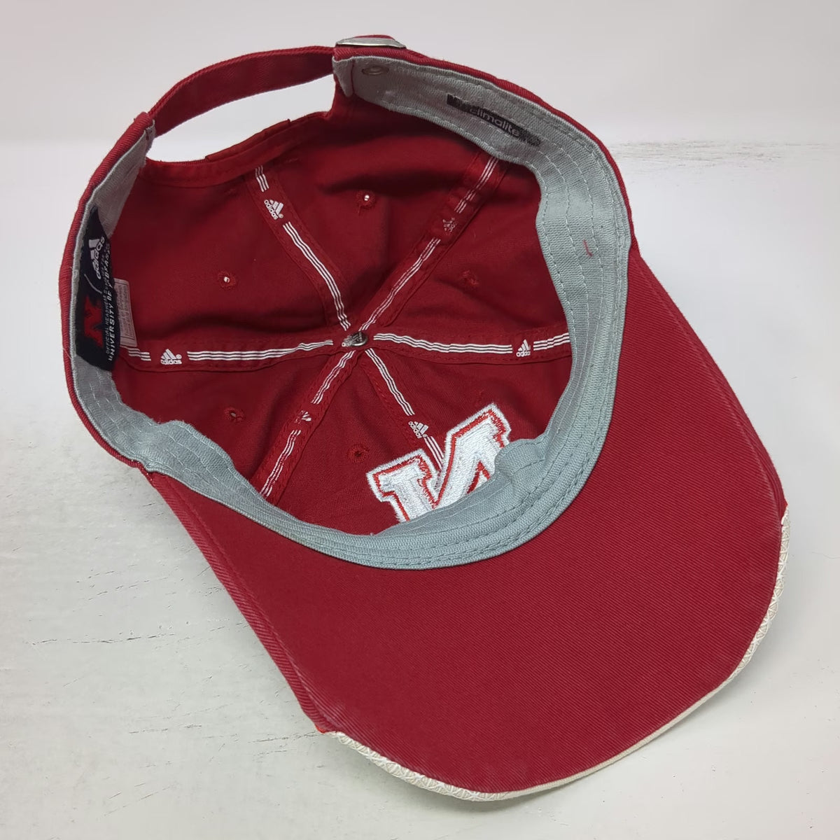 Adidas Nebraska Huskers NCAA Cap Red One Size Hat Climalite Embroidered Logo