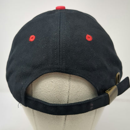 Baseball Cap Black Red One Size US Ink Logo Embroidered Slideback Hat Two Tone