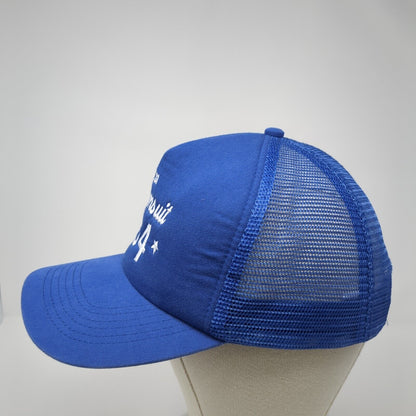 Swimsuit 64 Snapback Trucker Hat Blue One Size Mesh Back Adjustable