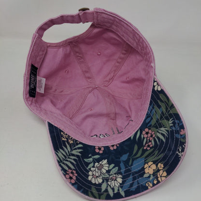 Coffee Slideback Hat Pink OSFM Embroidered Home Free 6 Panel W/Tags