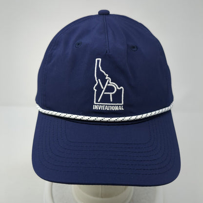 Invitational Snapback Cap Blue OS Adjustable Embroidered Rope Swannies Golf