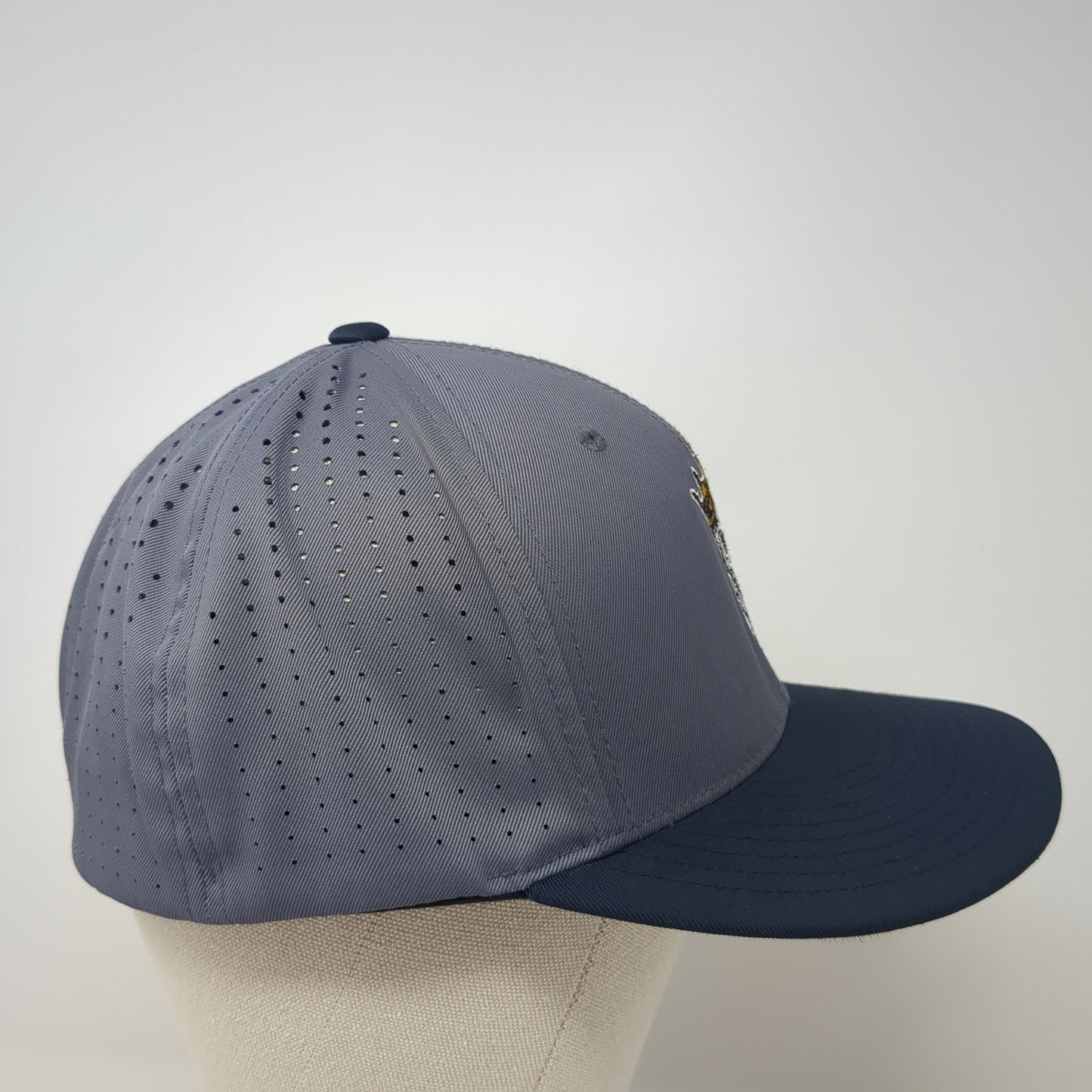 Skull King Fitted Hat Multi XL Embroidered Laser Cut Pacific Headwear