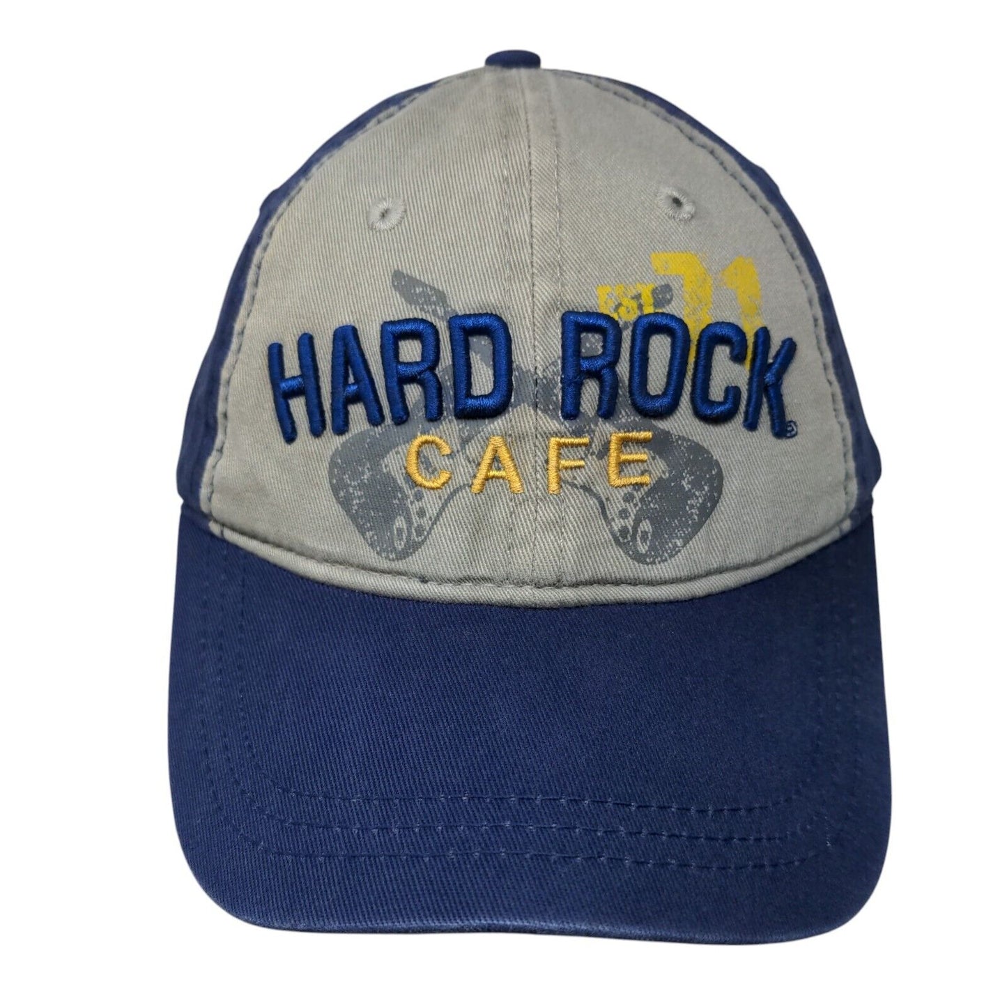 Hard Rock Cafe Margarita Strapback Hat Blue One Size Embroidered