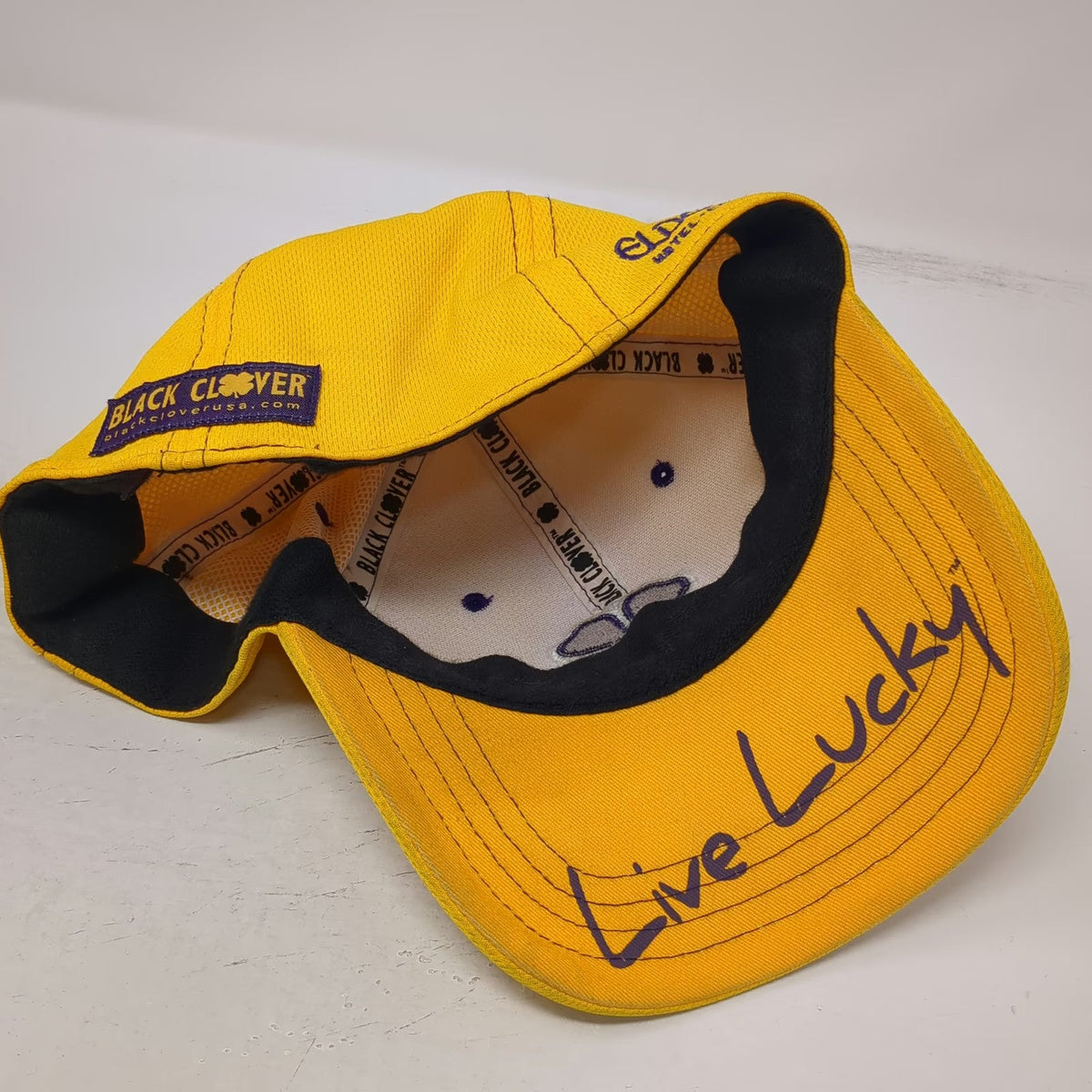 Black Clover Baseball Cap Yellow XL Eldorado Hotel Casino Reno Live Lucky Hat