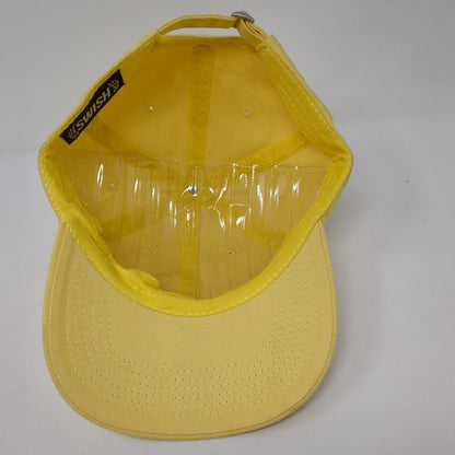Rose Babe Slideback Hat Yellow One Size Adjustable Embroidered Flower Swish