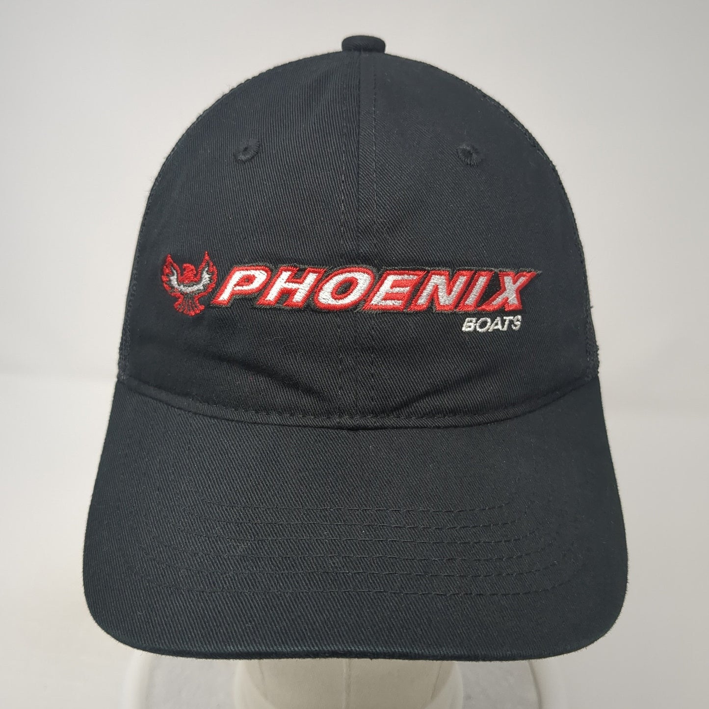 Phoenix Boats Trucker Hat Black One Size Adjustable Mesh Back Outdoor Cap