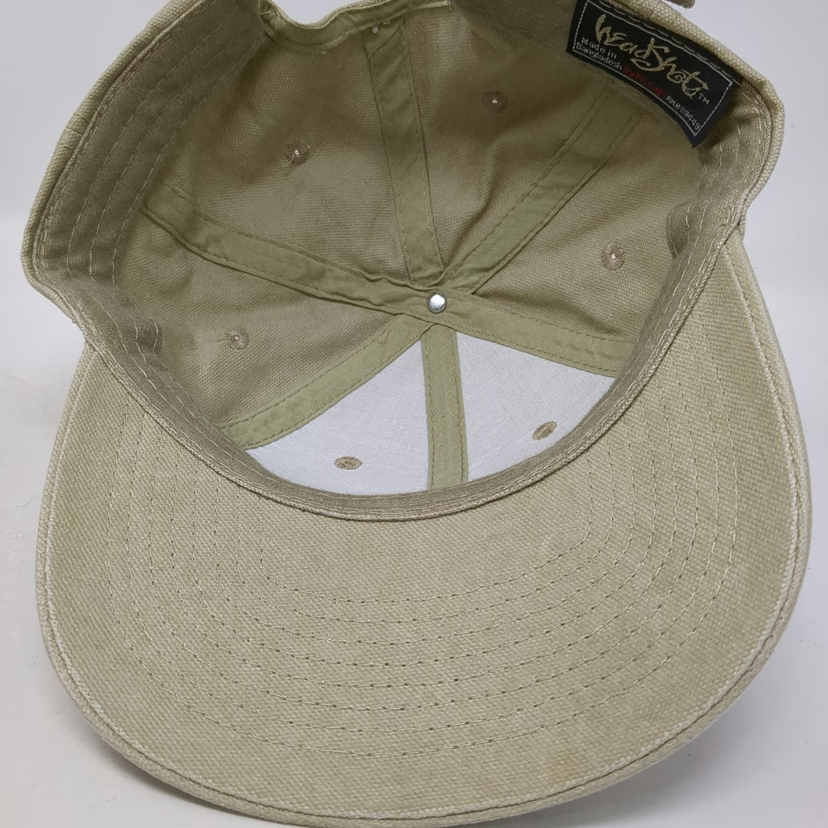 HeadShot Baseball Cap Beige Blue One Size Snow Bowl 1999 Team Slideback Logo Hat