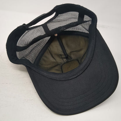 Vans Trucker Hat Black One Size Mesh Back Brews Tunes Jukebox Skeleton Patch