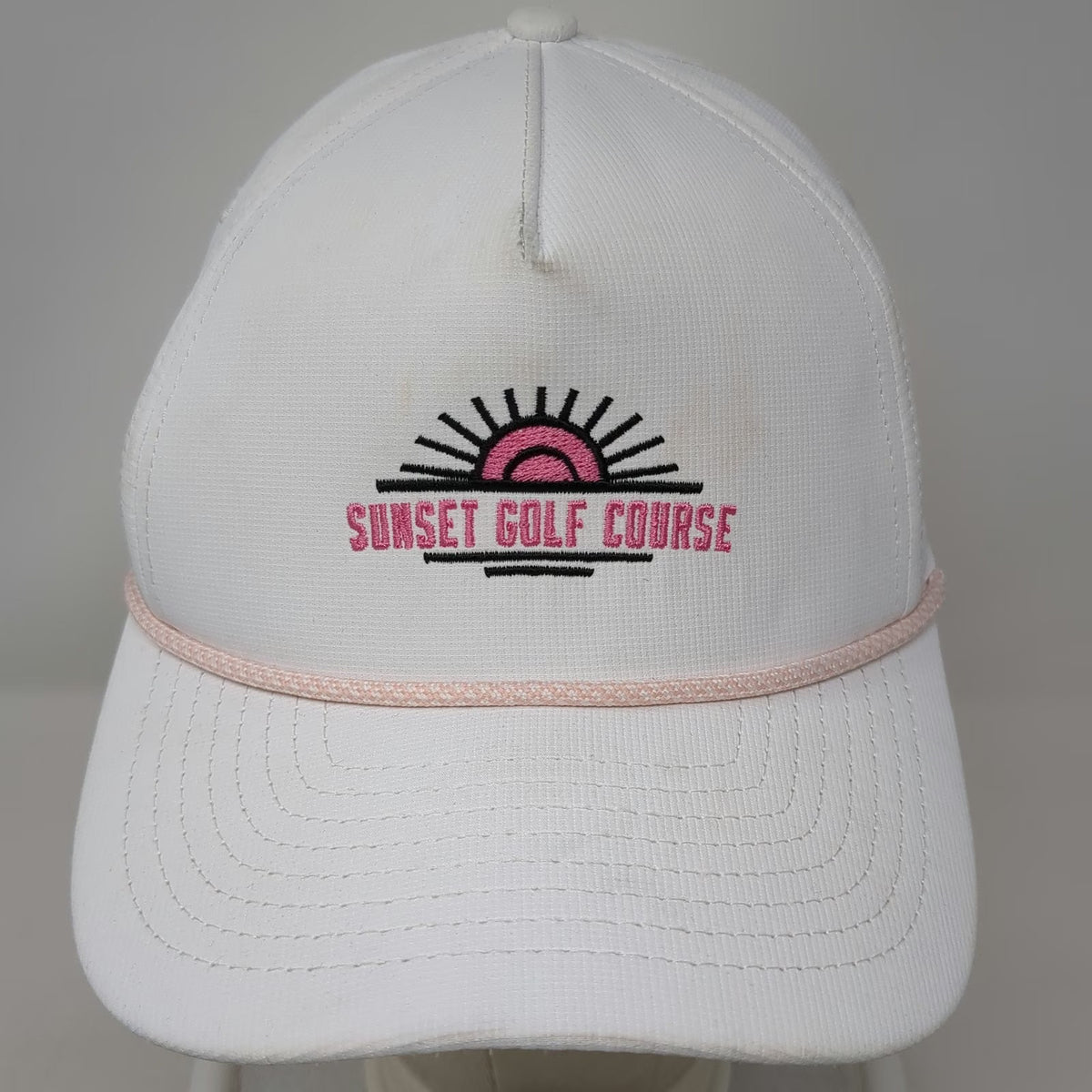 Imperial 5 Panel White S Sunset Golf Course Rope Snapback Performance Hat