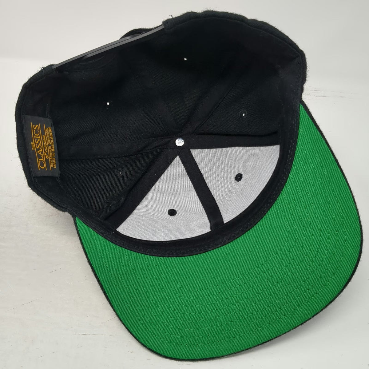 Yupoong Snapback Black One Size Heartland Barber Worcester MA Hat Green Bottom