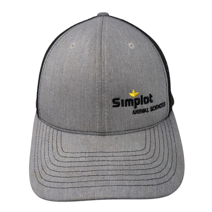 Simplot Animal Sciences Snapback Trucker Hat Gray One Size Mesh Back