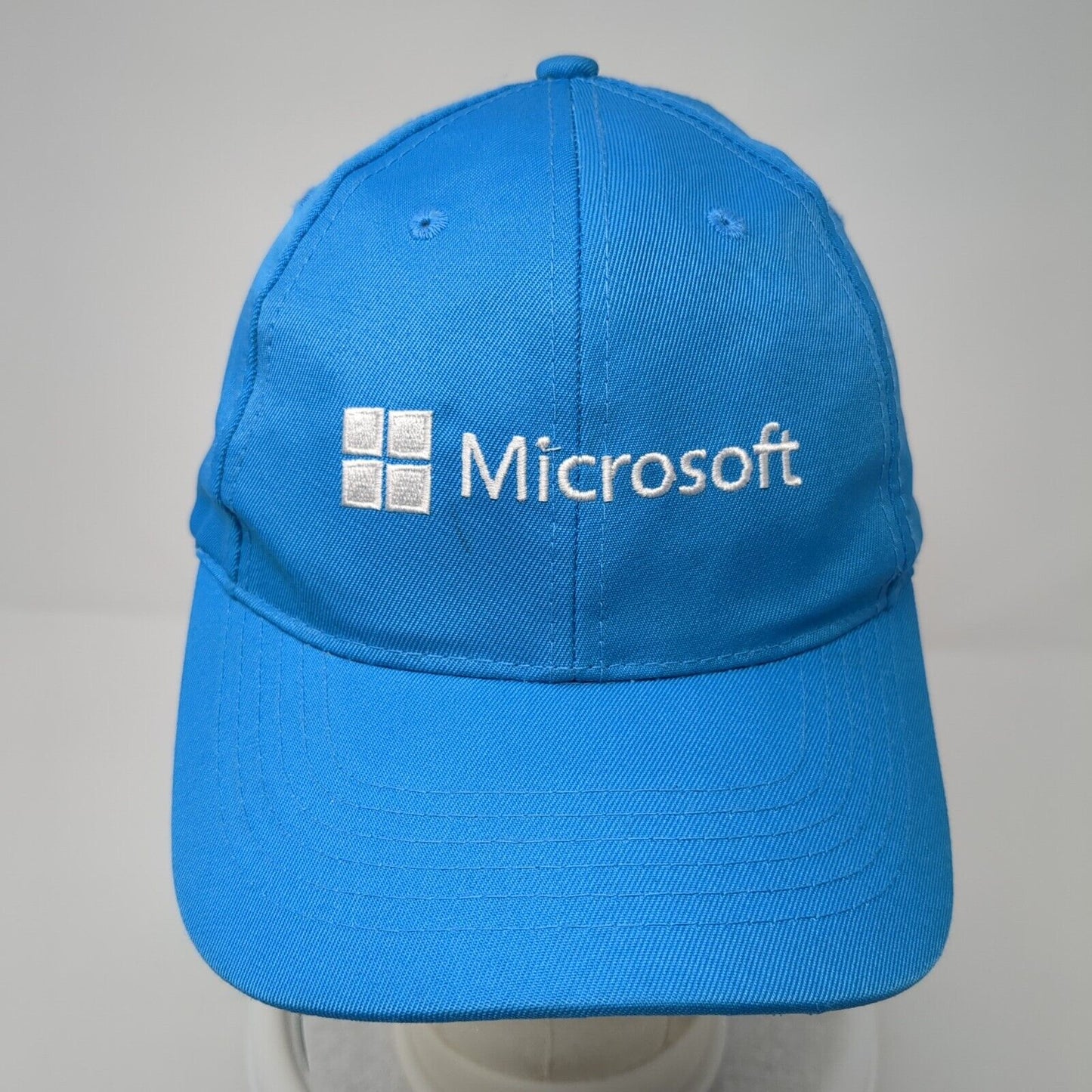 Microsoft Strapback Hat Blue 54cm Adjustable YouthSpark Camper 6 Panel