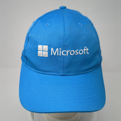Microsoft Strapback Hat Blue 54cm Adjustable YouthSpark Camper 6 Panel