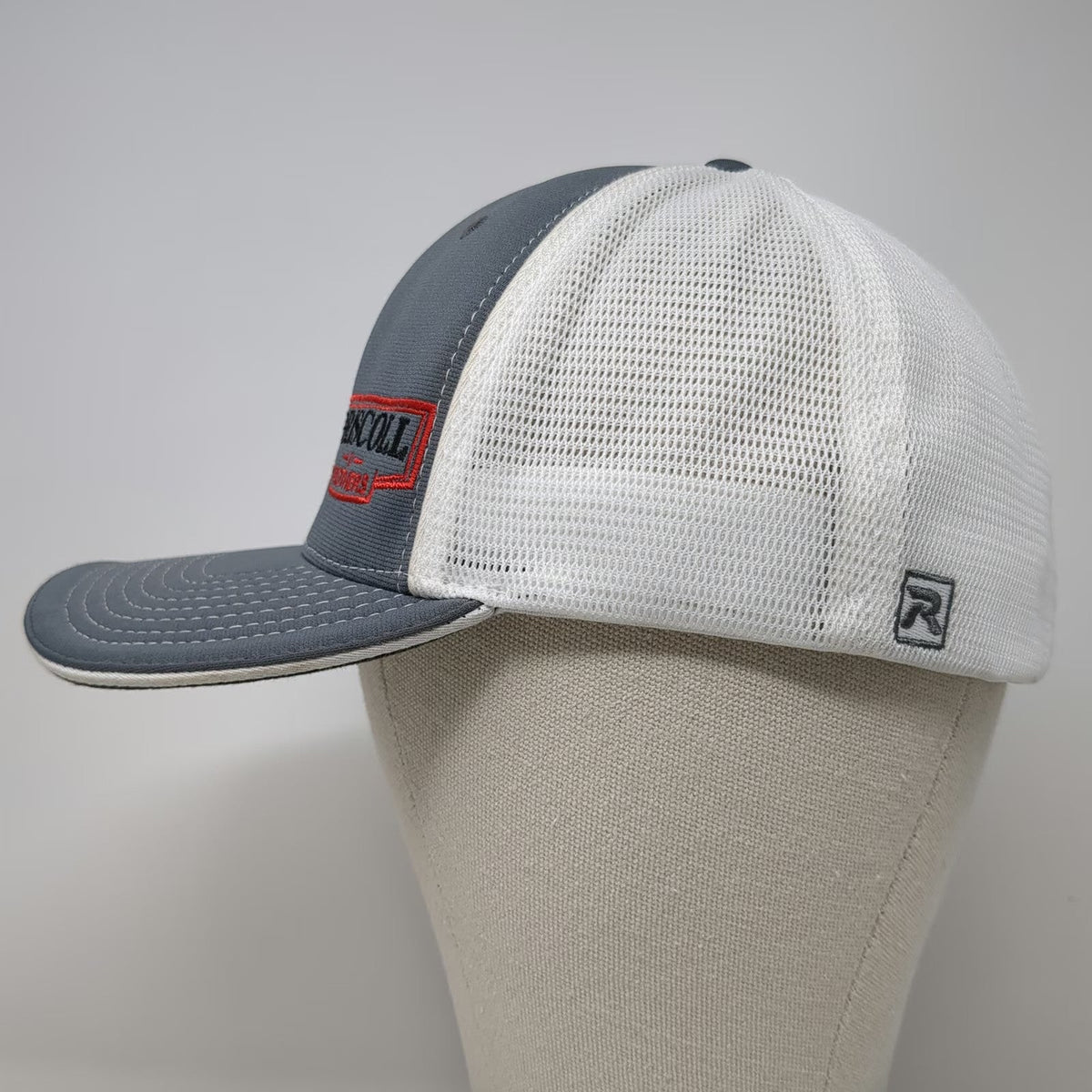 Richardson Baseball Cap Gray White M Driscoll Brothers Potato Mascot Mesh Fitted
