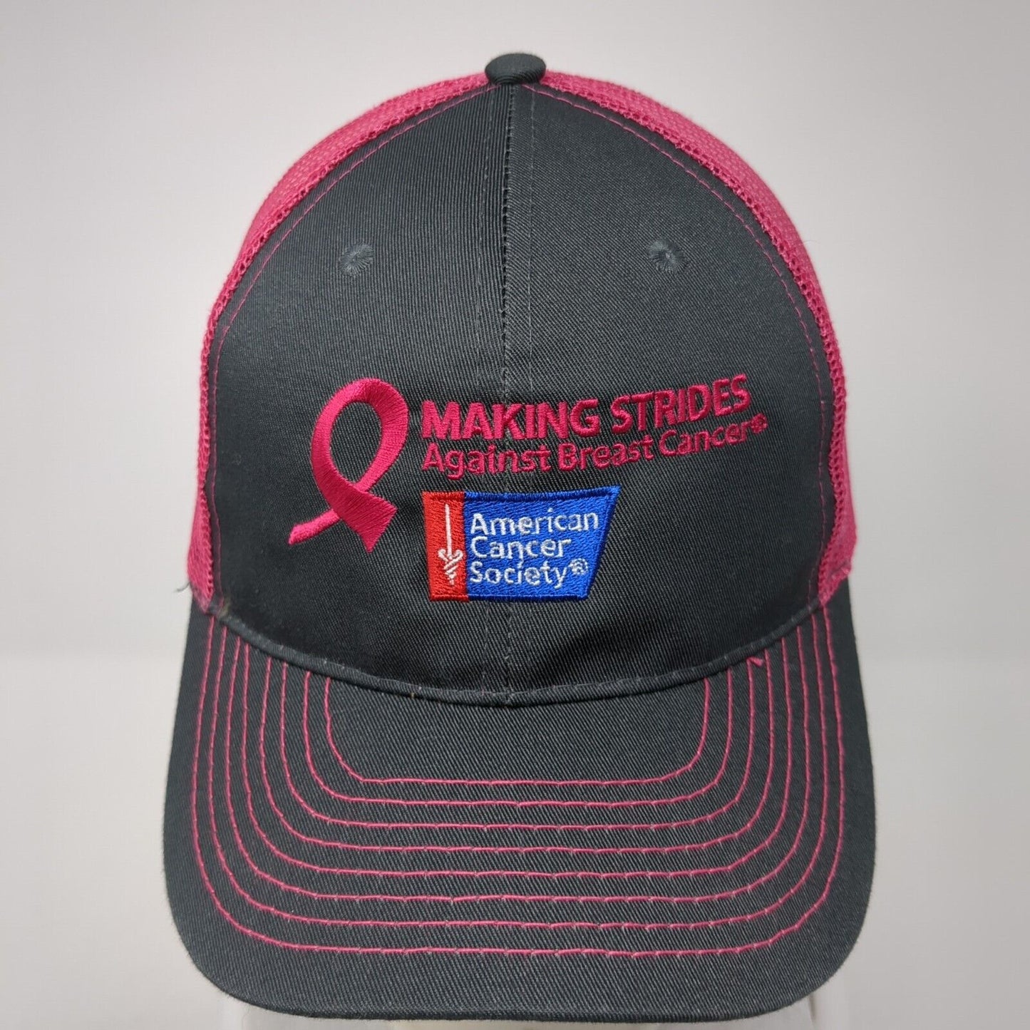 Making Strides Against Breast Cancer American Society Trucker Hat Multi OS Mesh