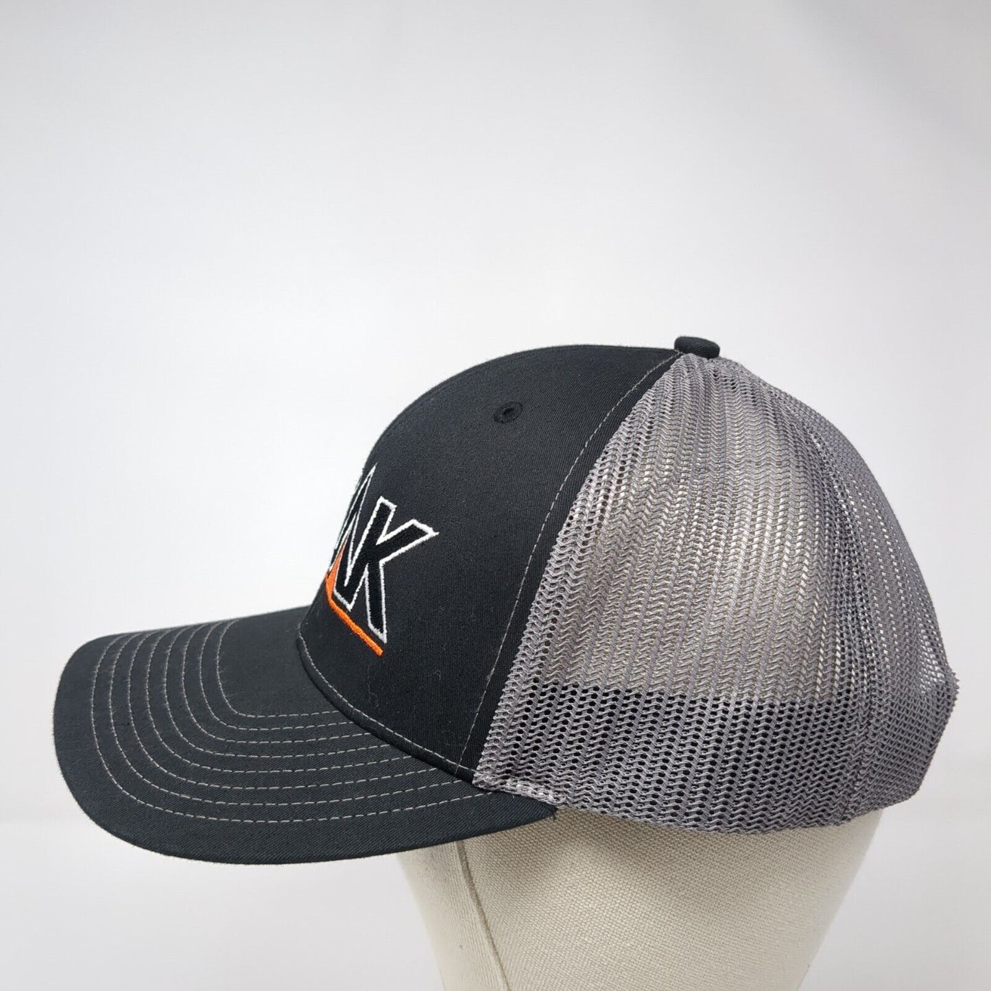 Peak Snapback Mesh Back Trucker Hat Black One Size Embroidered Salute