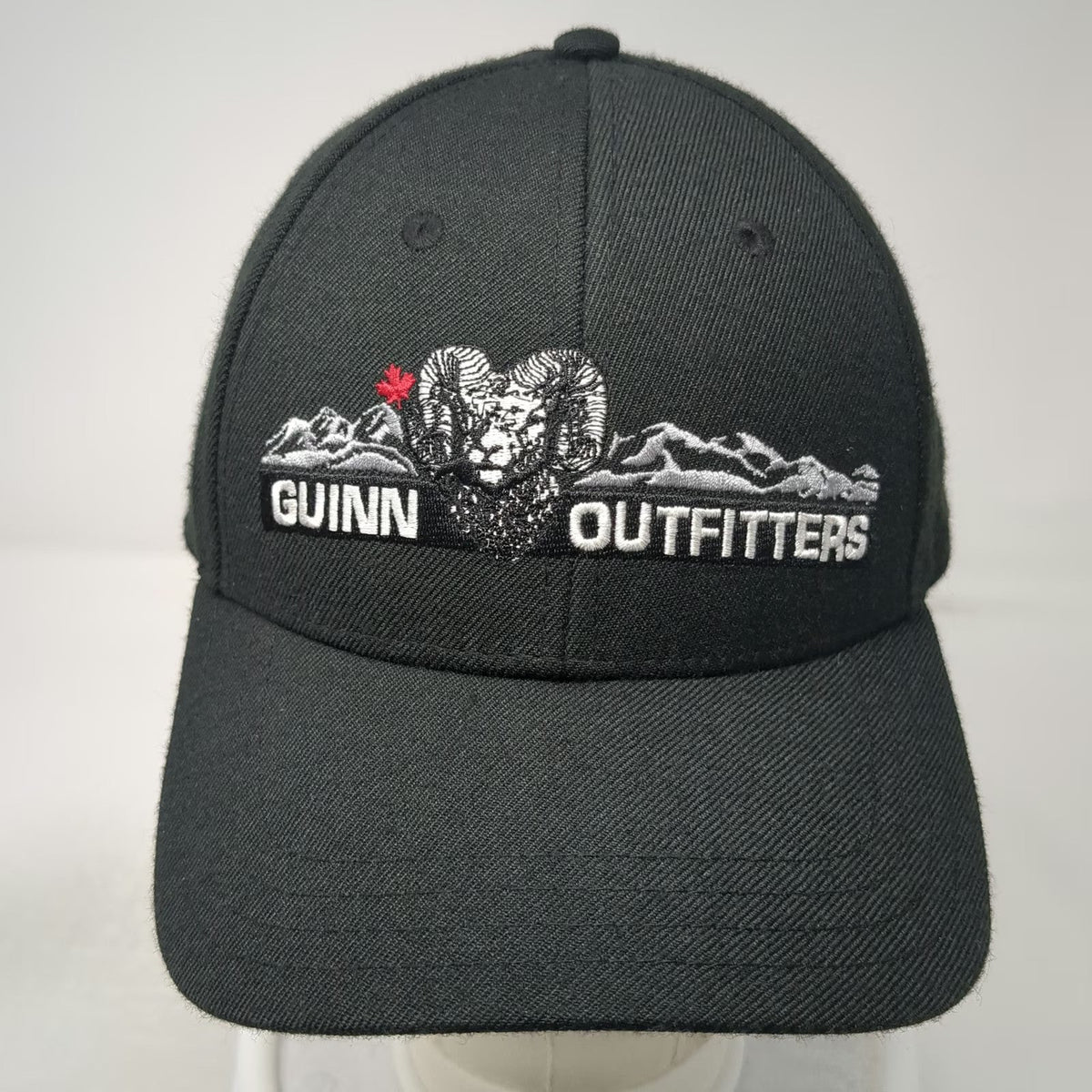 Guinn Outfitters Snapback Black Hat One Size Ram Mountain Canada Maple Leaf