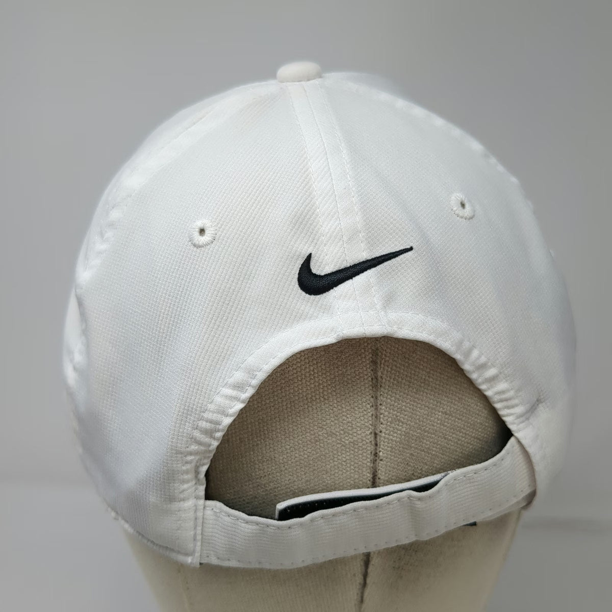Nike Baseball Cap White One Size Albertsons Boise Open Golf Strapback Hat Swoosh