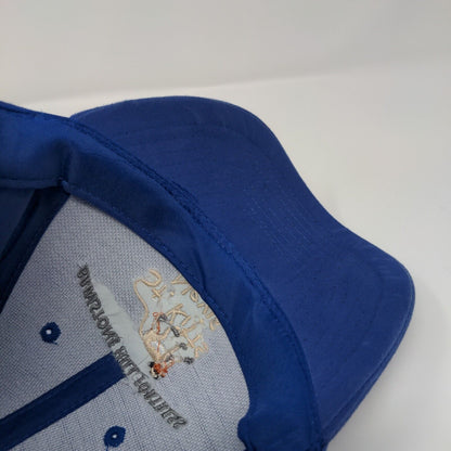 Brimstone Hill Fortress St Kitts Nevis Slideback Hat Blue OSFA Adjustable Cotton