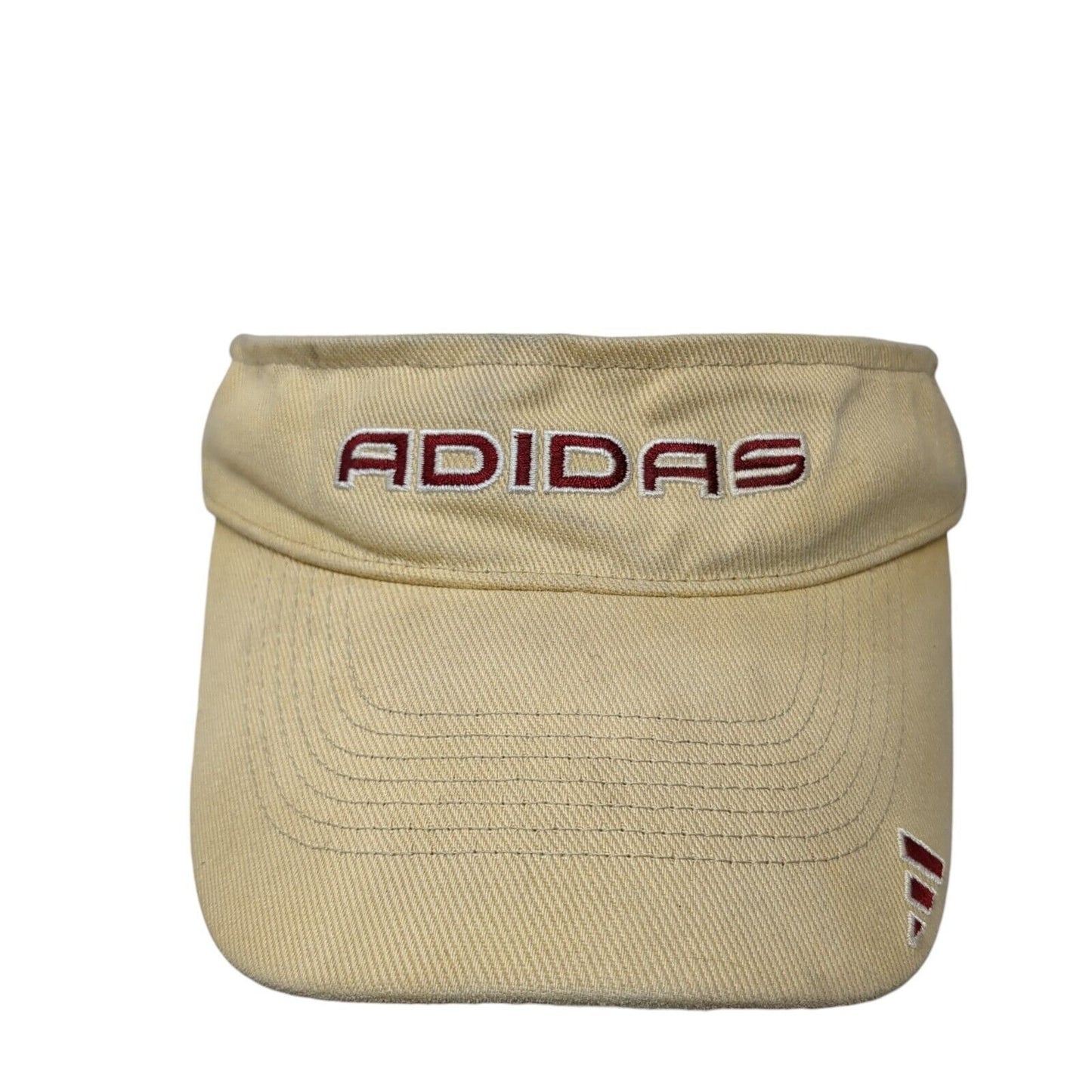 Adidas Strapback Sun Visor Hat Tan One Size Adjustable Embroidered